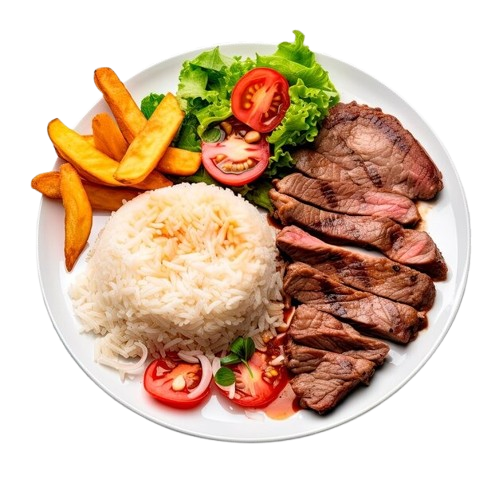 Picanha (legumes /arroz, salada e batata frita)                                  