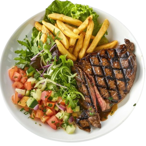 [CO-08] T-bone (legumes /arroz, batata frita e salada)
